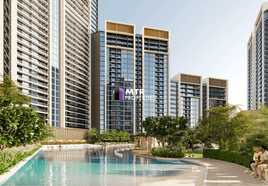 The view of Sobha Orbis at Motor City