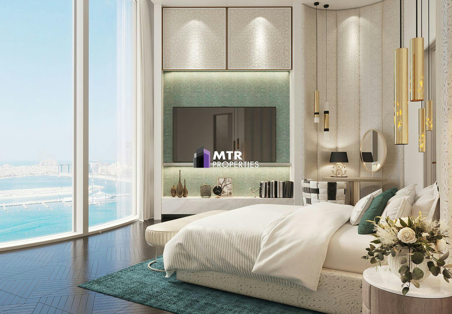 Cozy bedroom with sea view - Casa Tower by DAMAC