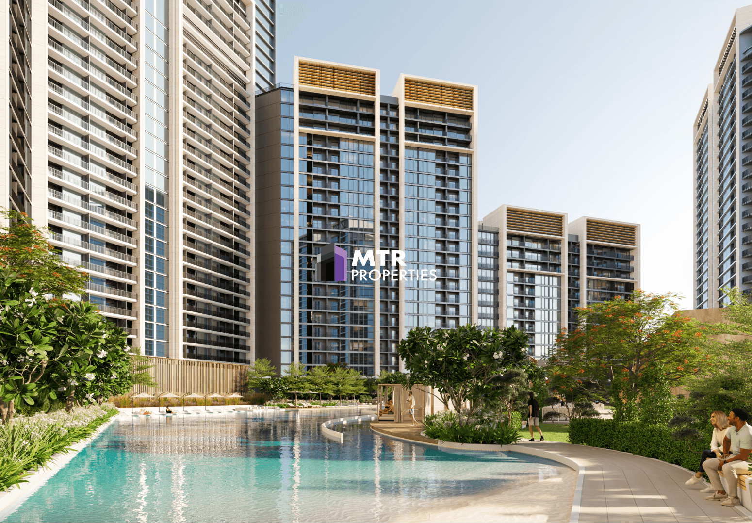 The view of Sobha Orbis at Motor City